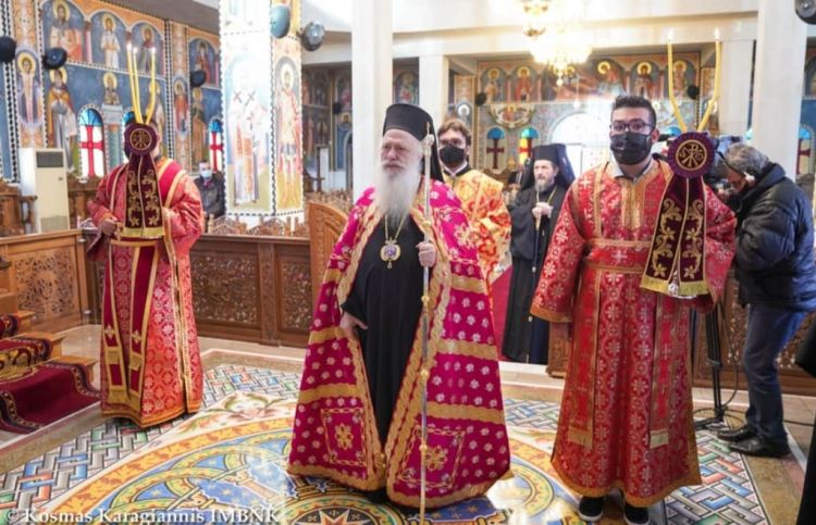 Στον Πανηγυρίζοντα Ιερό Ναό Αγίου Γεωργίου Περιστάσεως Κατερίνης