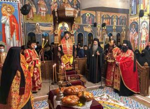 Στον Πανηγυρίζοντα Ιερό Ναό Αγίου Γεωργίου Περιστάσεως Κατερίνης