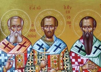 Τρεις Ιεράρχες, τρείς στυλοβάτες της Ορθοδοξίας. Προστάτες των γραμμάτων. Μέγιστοι φωστήρες της Χριστιανοσύνης