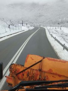 Αποχιονισμός και διάνοιξη  δρόμων στις περιοχές του Αγίου Δημητρίου, στο Ελατοχώρι και στην Επαρχιακή Οδό Λεπτοκαρυάς