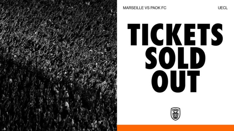 ΠΑΟΚ: Εξαντλήθηκαν σε μία ώρα τα εισιτήρια κόντρα στη Μαρσέιγ ΠΑΟΚ: Εξαντλήθηκαν σε μία ώρα τα εισιτήρια κόντρα στη Μαρσέιγ