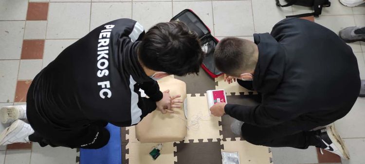 Παρουσίαση Α Βοηθειών στους αθλητές του Κ19 του Πιερικού