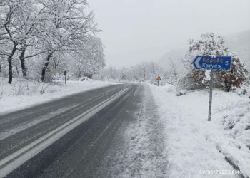 Π.Ε. Πιερίας: Αντιμετωπίζονται οι έντονες χιονοπτώσεις στην περιοχή