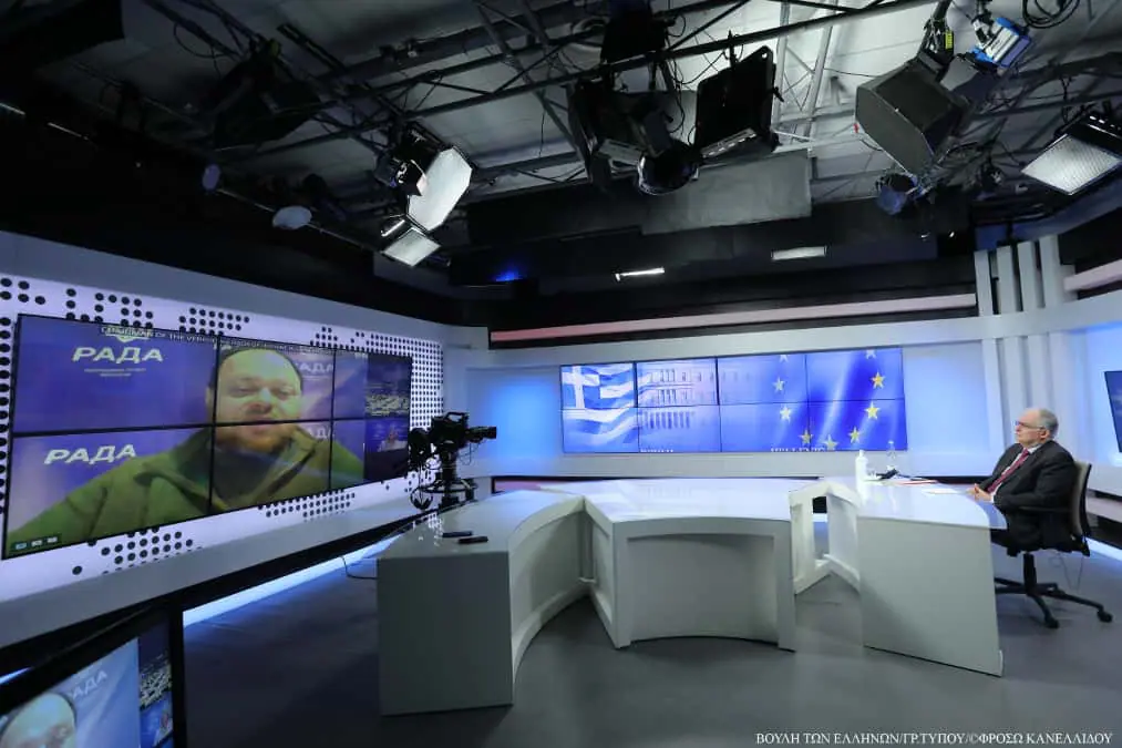 Τηλεδιάσκεψη των Προέδρων των εθνικών Κοινοβουλίων των κρατών μελών της Ε.Ε. με τον Πρόεδρο του Κοινοβουλίου της Ουκρανίας