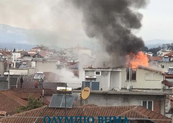 Κατερίνη: Πυρκαγιά σε σπίτι στη περιοχή Βατάν κοντά στον Άγιο Γεώργιο (αποκλειστικό – Vid+img)