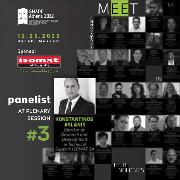 H Ιsomat συμμετέχει στην 4η συνάντηση του Διεθνούς Φόρουμ Αρχιτεκτονικής “share Athens 2022”