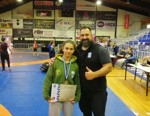 Χρυσή Πρωταθλήτρια η Πανκορασίδα Ιωάννα Ξενίδου του Αρχέλαου Κατερίνης στο Πανελλήνιο Πρωτάθλημα Πάλης