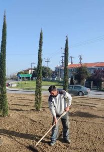 Εξωραΐζεται ο κυκλικός κόμβος στο ύψος της Αγίας Αικατερίνης