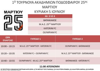 Όλη η ποδοσφαιρική Πιερία θα είναι εδώ!