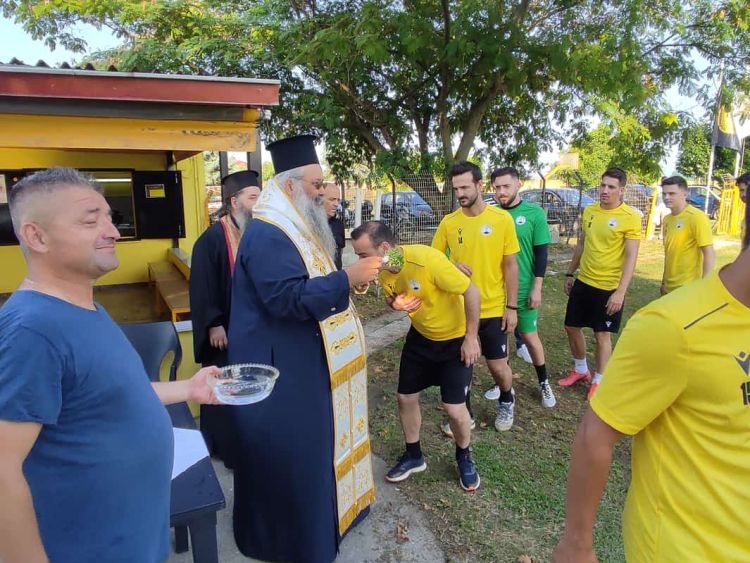 Αγιασμός στην “πρώτη” του ΓΑΣ Σβορώνου – Παρουσία του Μητροπολίτη μας κ. Γεωργίου