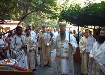 Αρχιερατική λειτουργία στο προσκύνημα της Αγίας Kόρης Ολύμπου