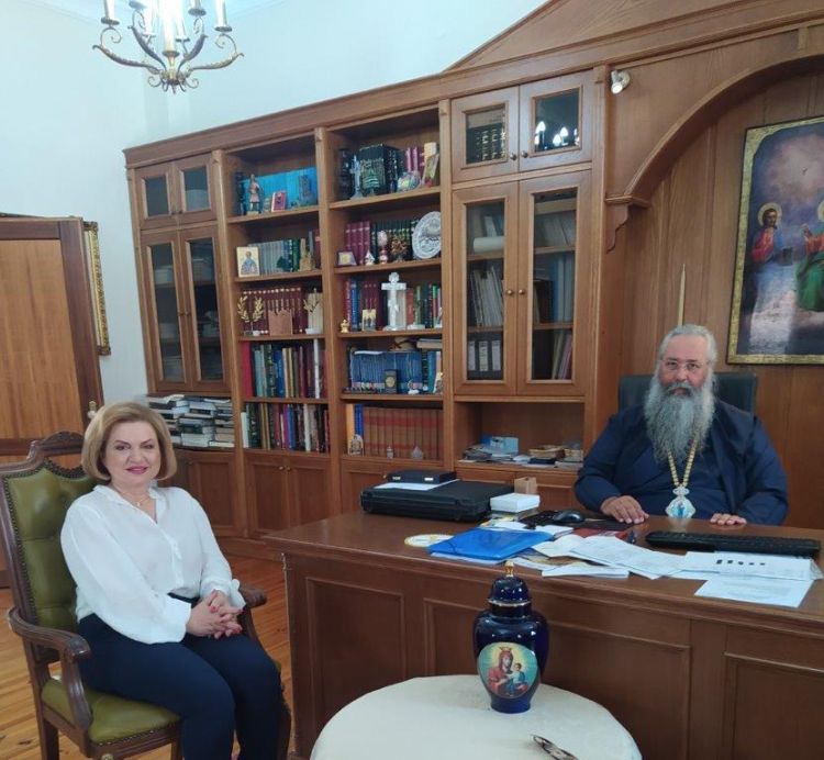 Συνάντηση του Σεβασμιότατου Μητροπολίτη με την Μαρία Μίχου Συνάντηση του Σεβασμιότατου με την Μαρία Μίχου