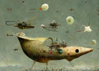 Διαστημόπλοια «εισέβαλαν» σε διάσημα έργα Νταλί, Καραβάτζο και Μπος