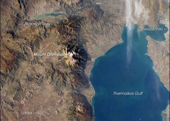 Ο Όλυμπος από τον Διεθνή Διαστημικό Σταθμό