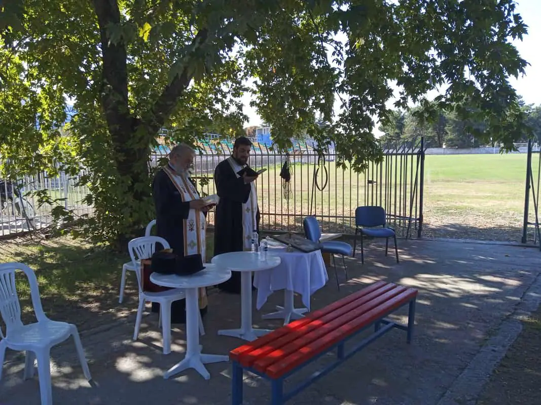 Αγιασμός στον Αιγινιακό Αγιασμός στον Αιγινιακό