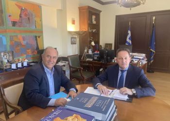 Δήμος Δίου Ολύμπου: Συνάντηση του Δημάρχου Βαγγέλη Γερολιόλιου με τον αν. υπ. Εσωτερικών Στέλιο Πέτσα