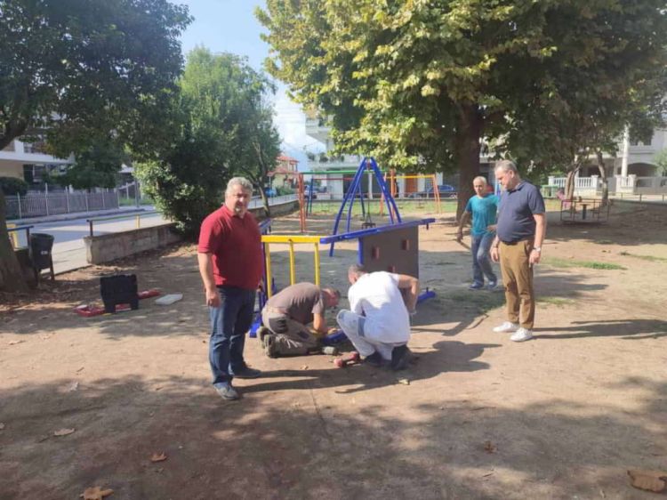 Δήμος Κατερίνης: Νέα παιχνίδια & ασφάλεια στην παιδική χαρά, στην περιοχή του Α’ Δημοτικού Αθλητικού Κέντρου