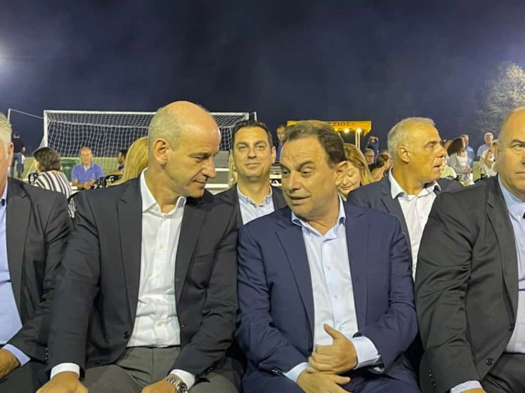 Θερμή συνομιλία Φώντα Μπαραλιάκου με τον Υπουργό Αγροτικής Ανάπτυξης Γιώργο Γεωργαντά