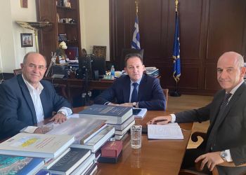 Δήμος Δίου Ολύμπου: Συνάντηση Βαγγέλη Γερολιόλιου με τον βουλευτή Πιερίας Φώντα Μπαραλιάκο και τον Υπ. Εσωτερικών Στέλιο Πέτσα