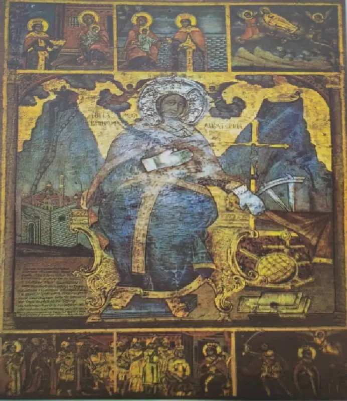 Μεταβυζαντινή εικόνα της Αγίας Αικατερίνης Μεταβυζαντινή εικόνα της Αγίας Αικατερίνης