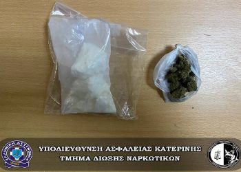 Συνελήφθη ένα άτομο στην Πιερία για διακίνηση ναρκωτικών από την Υποδιεύθυνση Ασφάλειας Κατερίνης