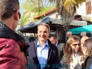 Ο Πρωθυπουργός Κυριάκος Μητσοτάκης στo Κολινδρό Πιερίας (εικόνες + βίντεο)