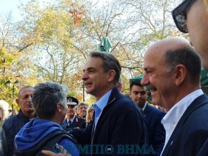 Ο Πρωθυπουργός Κυριάκος Μητσοτάκης στo Κολινδρό Πιερίας (εικόνες + βίντεο)