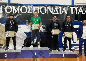 Χρυσός Πρωταθλητής ο Γιάννης Πέτκος του Αρχέλαου Κατερίνης στο Πανελλήνιο πρωτάθλημα πάλης ανδρών στην Χαλκίδα