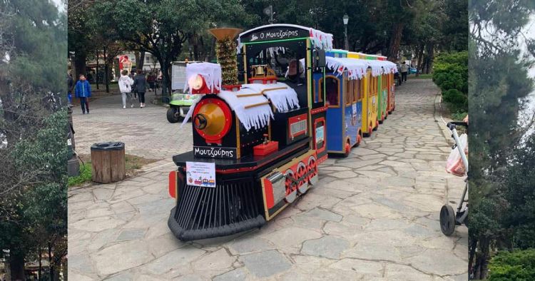 Δήμος Κατερίνης: Σφυρίζει…. «ο Μουτζούρης» –  το τρενάκι των Χριστουγέννων