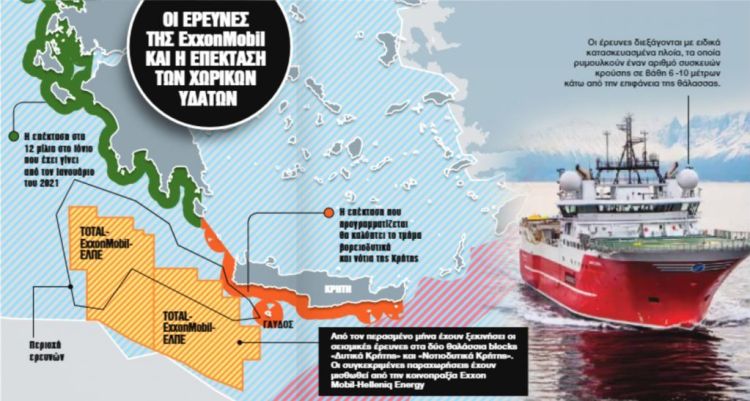 Επέκταση χωρικών υδάτων 12 μίλια στα νότια και τα δυτικά της Κρήτης από τον Μάρτιο Επέκταση χωρικών υδάτων 12 μίλια στα νότια και τα δυτικά της Κρήτης από τον Μάρτιο