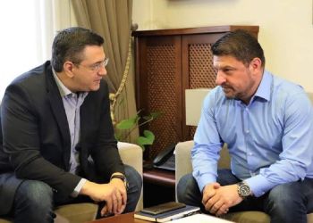 Επίσκεψη του Απόστολου Τζιτζικώστα και του Υφυπουργού Εθνικής Άμυνας Νίκου Χαρδαλιά στο 424 ΓΣΝΕ στη Θεσσαλονίκη