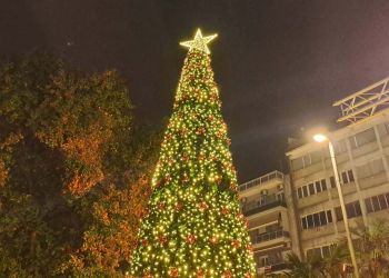 Κατερίνη: Φωταγωγήθηκε το χριστουγεννιάτικο δέντρο στην Πλατεία Ελευθερίας (εικόνες, βίντεο)