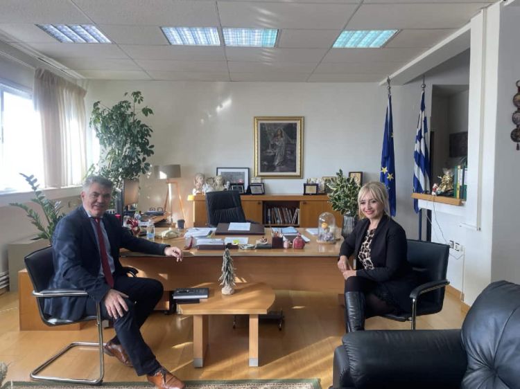 Συνάντηση με την Αντιπεριφερειάρχη κ Σοφία Μαυρίδου είχε ο Δημήτρης Μπέης