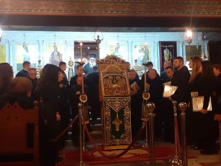 Υποδοχή της εικόνας «Γεννήσεως του Χριστού» στον καθεδρικό ναό Θείας Αναλήψεως Κατερίνης