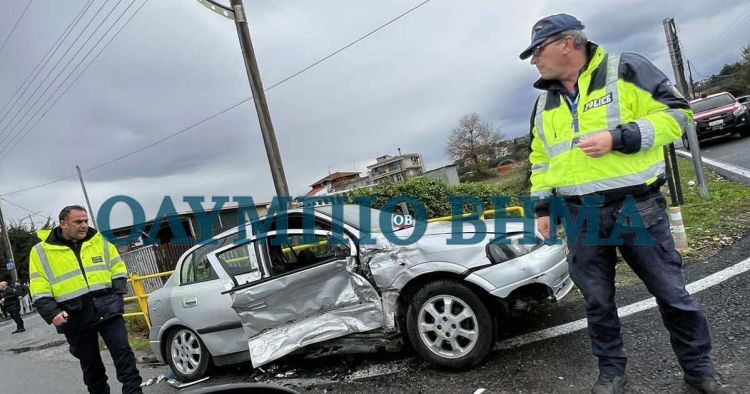 Κατερίνη: Τροχαίο στην επαρχιακή οδό προς Σβορώνο