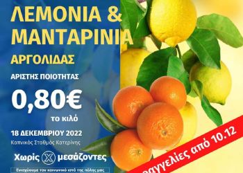 Καπνικός Σταθμός Κατερίνης – Χωρίς Μεσάζοντες: Λεμόνια και Μανταρίνια