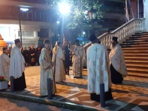 Υποδοχή της εικόνας «Γεννήσεως του Χριστού» στον καθεδρικό ναό Θείας Αναλήψεως Κατερίνης