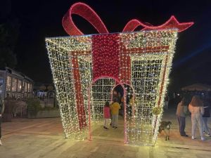 Φωταγωγήθηκε στην πλατεία Ελευθερίας το χριστουγεννιάτικο δέντρο της Κατερίνης!