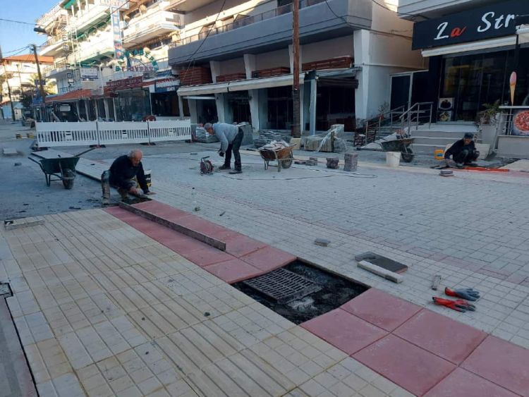 Δήμος Κατερίνης: Με ταχείς ρυθμούς η ανάπλαση της Λεωφόρου Στρατού στην Παραλία