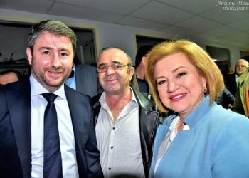 Η Μαρία Μίχου με τον πρόεδρο Νίκο Ανδρουλάκη και σε σειρά πολιτικών και κοινωνικών επαφών
