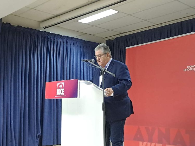 Ο Δημήτρης Κουτσούμπας στην Κατερίνη  ανακοίνωσε  τους βουλευτές  του ΚΚΕ