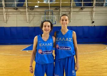Ιωάννα Παπανικολάου και Δόμνα Μάντζου, στην προετοιμασία της Εθνικής Νεανίδων Μπάσκετ για το Πανευρωπαϊκό στη Σόφια.