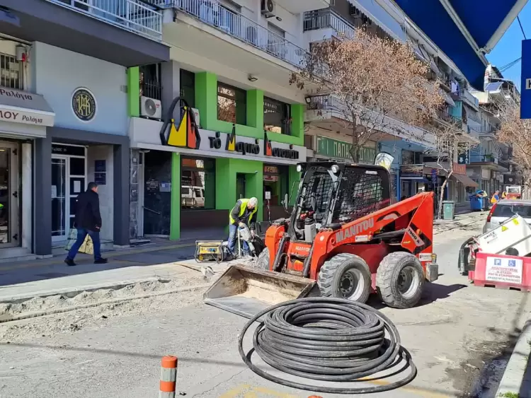 Κατερίνη – Κλειστή η Εθνικής Αντιστάσεως λόγω έργων