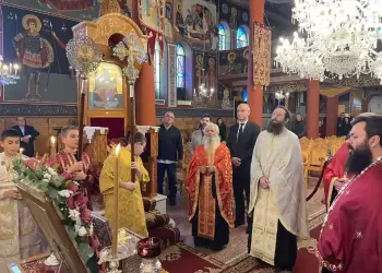 Υποδοχή  του  Ιερού Λειψάνου της Αγίας  Αικατερίνης στον  Κολινδρό