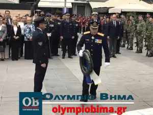 Κατερίνη – Εθνική Επέτειος του 1821: Κατάθεση στεφάνων στην Πλατεία Ελευθερίας για την Εθνική Επέτειο