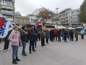 Απεργιακή συγκέντρωση Συνδικάτων στην Κεντρική Πλατεία Κατερίνης