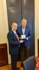 Ο πρόεδρος του Επιμελητηρίου Πιερίας Ηλία Χατζηχριστοδούλου στο Εμπορικό & Βιομηχανικό Επιμελητήριο Βουκουρεστίου