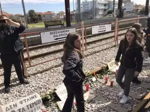 Πορεία στη μνήμη των θυμάτων των Τεμπών στη Λεπτοκαρυά