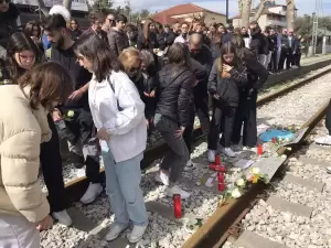 Πορεία στη μνήμη των θυμάτων των Τεμπών στη Λεπτοκαρυά