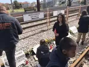 Πορεία στη μνήμη των θυμάτων των Τεμπών στη Λεπτοκαρυά